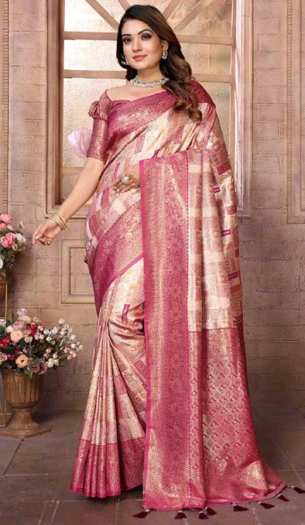 Multi Color Banarasi Silk Woven Work Traditional Wear Saree - 11261199962 Multi Color Banarasi Silk Woven Work Traditional Wear Saree - 11261199962