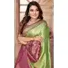 Banarasi Tissue Silk Woven Work Traditional Wear Plus Size Saree In Perot Green - 11263199970