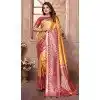 Banarasi Tissue Silk Woven Work Traditional Wear Plus Size Saree In Yellow - 11263199975