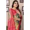 Banarasi Silk Woven Work Party Wear Plus Size Saree In Dark Olive Green - 11264199976