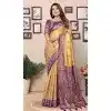 Banarasi Silk Woven Work Party Wear Plus Size Saree In Gold - 11264199978