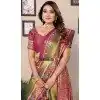 Banarasi Silk Woven Work Party Wear Plus Size Saree In Mehendi Green - 11264199980