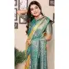 Banarasi Silk Woven Work Party Wear Plus Size Saree In Yellow - 11264199981