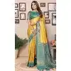 Banarasi Silk Woven Work Party Wear Plus Size Saree In Yellow - 11264199981