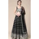 Black Georgette Embroidered Party Wear Lehenga Choli - 11287200085