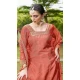 Orange Chinon Embroidery Work Party Wear Sharara Suit - 11360200436