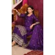 Purple Chinon Embroidery Work Party Wear Sharara Suit - 11360200438