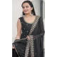 Black Fox Georgette Embroidery Work Party Wear Sharara Suit - 11360200443