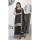Black Fox Georgette Embroidery Work Party Wear Sharara Suit - 11360200443
