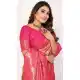 Banarasi Silk Zari Work Traditional Wear Saree In Gajri Pink - 11257199933