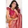 Banarasi Silk Zari Work Traditional Wear Plus Size Saree In Orange - 11257199934