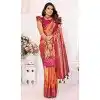 Banarasi Silk Zari Work Traditional Wear Plus Size Saree In Orange - 11257199934