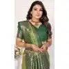 Banarasi Silk Zari Work Traditional Wear Plus Size Saree In Pista Green - 11257199935