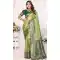 Banarasi Silk Zari Work Traditional Wear Saree In Pista Green - 11257199935
