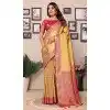 Multi Color Banarasi Tissue Silk Woven Work Traditional Wear Plus Size Saree - 11258199940