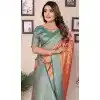 Designer Multi Color Tissue Silk Woven Work Traditional Wear Plus Size Saree - 11258199941