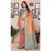 Designer Multi Color Tissue Silk Woven Work Traditional Wear Plus Size Saree - 11258199941