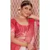 Nylon Zari Work Traditional Party Wear Plus Size Saree In Red - 11276200048