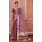 Nylon Zari Work Traditional Party Wear Saree In Wine - 11276200051