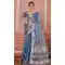 Nylon Zari Work Traditional Party Wear Saree In Blue - 11276200053