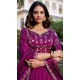 Vichitra Silk Embroidered Party Wear Lehenga Choli In Wine - 11318200276