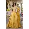 Goldie Embroidered Party Wear Plus Size Lehenga Choli In Mustard - 11318200278