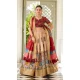 Red Dola Silk Printed Traditional Party Wear Lehenga Choli - 11326200320