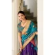 Blue Dola Silk Printed Traditional Party Wear Lehenga Choli - 11326200322