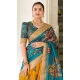 Mustard Dola Silk Printed Traditional Party Wear Lehenga Choli - 11326200323