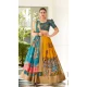 Mustard Dola Silk Printed Traditional Party Wear Lehenga Choli - 11326200323
