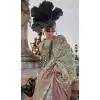 Pista Green Organza Silk Weaving Work Party Wear Plus Size Saree - 11292200115