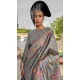 Grey Organza Silk Weaving Work Party Wear Saree - 11292200116