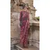 Wine Organza Silk Weaving Work Party Wear Plus Size Saree - 11292200117