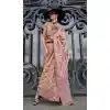 Cream Organza Silk Weaving Work Party Wear Plus Size Saree - 11292200118