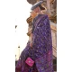 Organza Silk Weaving Work Party Wear Saree In Navy Blue - 11292200121