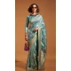 Satin Resham Work Designer Party Wear Saree In Mint Green - 11302200179