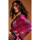 Satin Resham Work Designer Party Wear Saree In Rani Pink - 11302200180