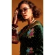Satin Resham Work Designer Party Wear Saree In Dark Green - 11302200181