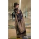 Black Habotai Silk Resham Work Party Wear Saree - 11307200209