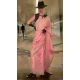 Pink Habotai Silk Resham Work Party Wear Saree - 11307200212