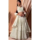Off White Georgette Sequins Work Party Wear Lehenga Choli - 11355200415