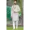Off White Sequins Work Silk Wedding Wear Men Sherwani - 11471201202