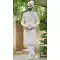 White Silk Sequins Work Wedding Wear Men Sherwani - 11471201210