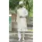 Off White Embroidery Work Silk Wedding Wear Groom Men Sherwani - 11471201227