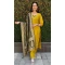 Roman Silk HandWork Party Wear Readymade Salwar Suit In Mustard - 11489201300