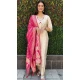 Roman Silk HandWork Party Wear Readymade Salwar Suit In Beige - 11489201301