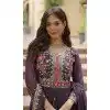 Onion Pink Faux Georgette Sequins Embroidered Plus Size Anarkali Salwar Suit - 11491201308