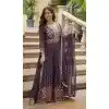 Onion Pink Faux Georgette Sequins Embroidered Plus Size Anarkali Salwar Suit - 11491201308