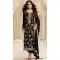 Viscose Jacquard Embroidered Party Wear Salwar Suit In Black - 11386200585