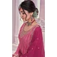 Pink Chinon Embroidery Work Party Wear Sharara Suit - 11472201228
